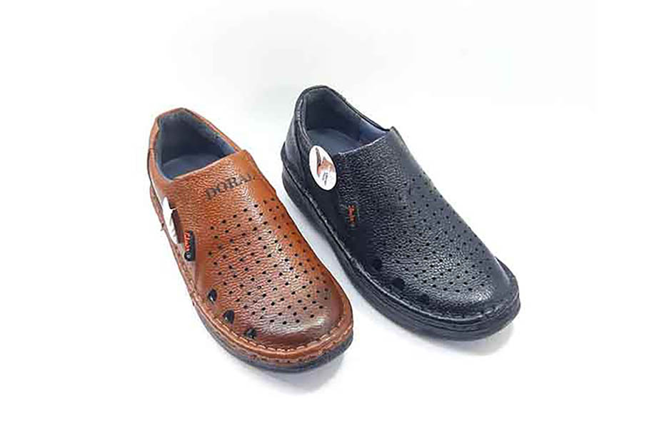 کفش تابستانی  طبی راحتی مردانه چرم طبیعی مدل کلارک تبریز کد434